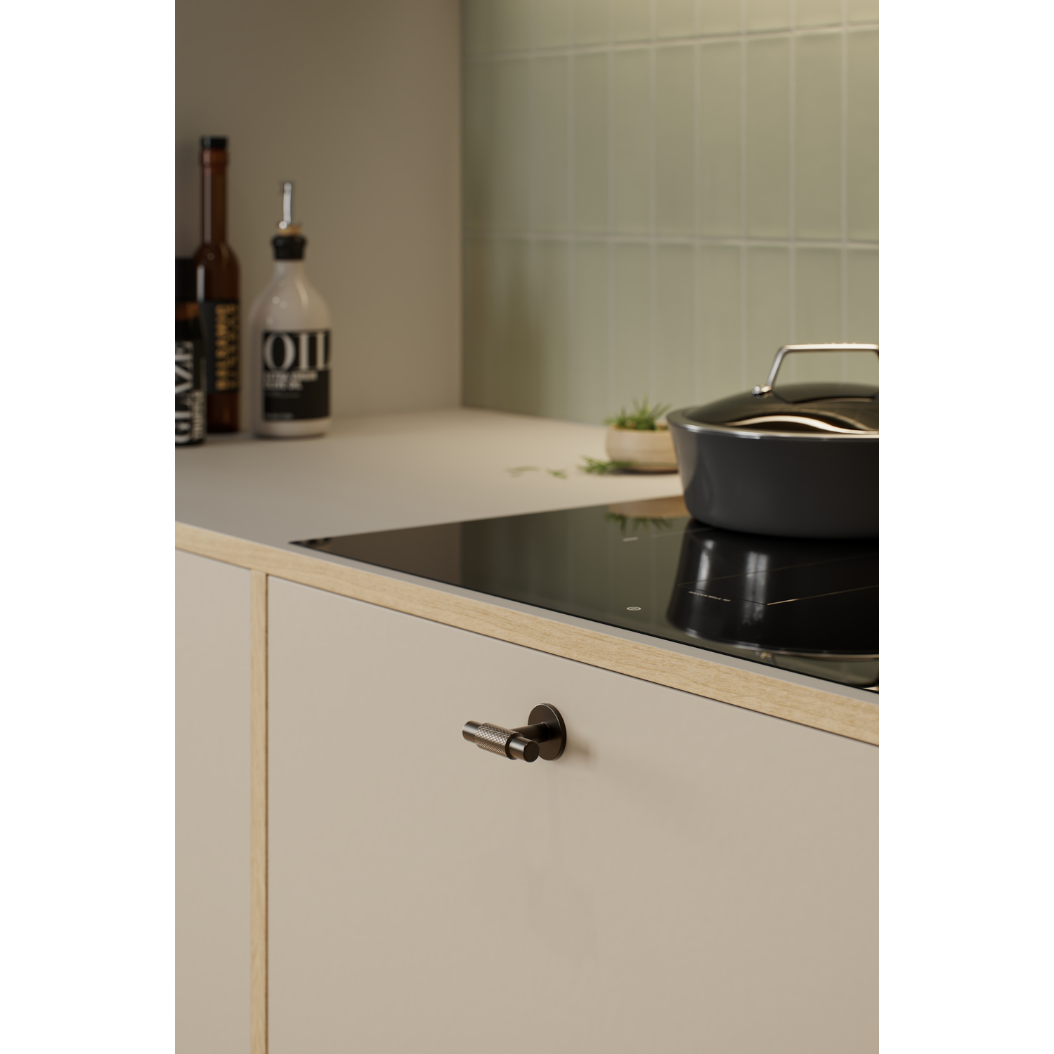 Knop MANOR T Ø30 H39 zamak mat bronze